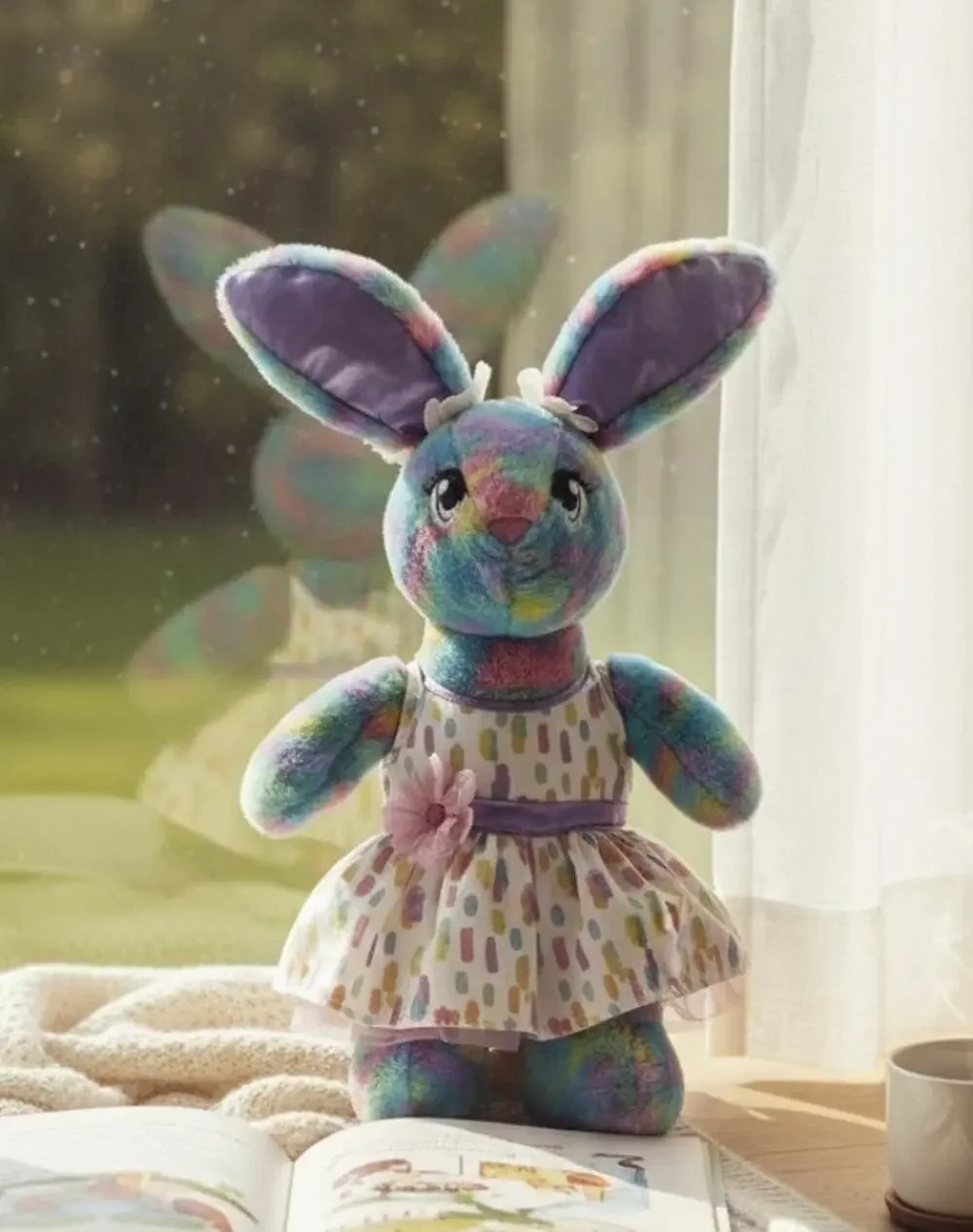 Build-A-Bear Color Burst Tie Dye Bunny Rabbit Plush 16